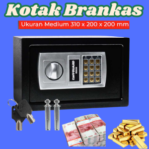 TaffGUARD Kotak Brankas tempat penyimpanan uang perhiasan dokumen Hotel Mini Password - EB20/EB25