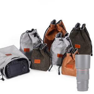 ใหม่ กระเป๋าเก็บของ กระเป๋าหูรูด สำหรับเลนส์กล้อง Canon Nikon Sony DSLR