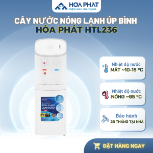 Cây nước nóng lạnh úp bình Hòa Phát  HTL236 công nghệ làm lạnh bằng chip điện tử 2 vòi nóng lạnh bảo hành 28 tháng