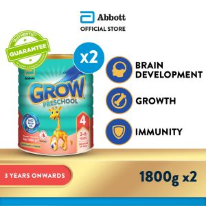 [Bundle of 2] GROW Growing Up Milk for Kids - Preschool Stage 4 (3 years onwards) - 1.8kg