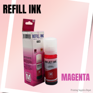 PSD - Refill Ink 003 For Epson L-Series 70ML EP L1210 L1250 L3210 L3216 L3250 L3256 L5290 L1110 L3110 L3116 L3150 L3156 L5190