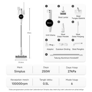 Simplus Vacuum Cleaner Handheld Portable 24000pa Penyedot Debu Vakum (Garansi Resmi 1 tahun/ COD)