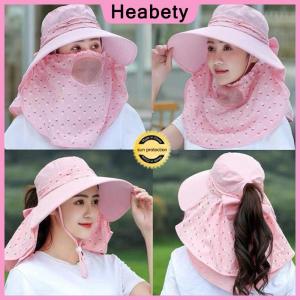 Heabety Sun Hat Female Summer Hat Cover Face Breathable Sun Hat All-match Summer Hat with Big Rim Anti-ultraviolet Cycling Sunhat