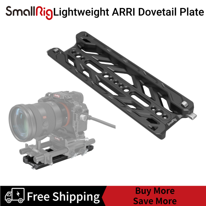 SmallRig 8'' Lightweight Dovetail Plate for ARRI with Maximum Load 20kg, Dovetail Plate with Safety Design for Attaching Kit, Baseplate, Cheese Plate or Vehicle- 3770