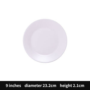 6/7/8/9-inch White Ceramics Bone Disk Restaurant House Dishes Flat Plate Shallow Discs