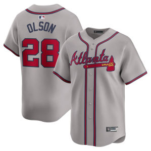 Embroidered baseball jersey MLB embroidered baseball jersey Atlanta Braves gray size 27 # RILEY jersey