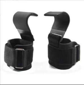 SSUNTAK 1Pair Weight Lifting Hook Grip with Wrist Wraps Adjustable Metal Power Hook for Gym Fitness Pull Ups Deadlift Weightlift