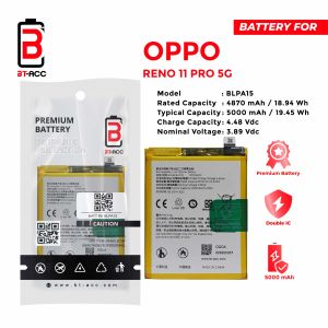 BT-ACC Battery Baterai Batre For Oppo Reno 11 Pro 5G / BLPA15 / BLP A15 Original