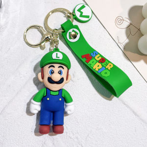 XY star3 Super Mario keychain Peach Princess Bowser Yoshi key ring bag pendant YX