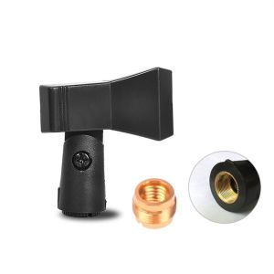 SEJUE4373 Universal Condenser Microphone Clamp Bracket 1/4 Inch Quick Release Stand Replacement Holder Microphone Clip Mic Holder Clip Microphone Holder Live Tripod Stand