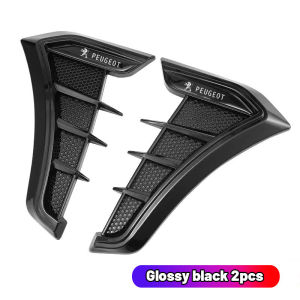 คุณภาพสูง2ชิ้นแผ่นบังโคลนรถคาร์บอนไฟเบอร์ตกแต่งป้ายใบมีดด้านข้างสติกเกอร์ระบบขับเคลื่อนอัตโนมัติภายนอกสำหรับ Peugeot 307 207 407 607 4008 206 107 308 406 408 208 301 3008