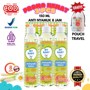 ORIGINAL BPOM My Baby Minyak Telon Plus  [PROMO TERMURAH 3 PCS ]  – Anti Nyamuk 8 Jam HangatNyaman