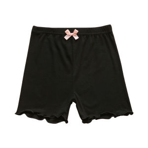 Kids High Quality Cotton Elastic Waist Mid Stretch Underskirt Safety Shorts Bow Tie for Kids Girls 3-12 Years Old