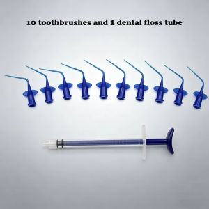 Whitening 50Pcs Teeth Dental Irrigation Ti Blue Dental Disposable Syringe Tip Dental Irrigation