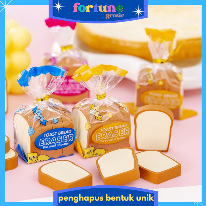 FORTUNE- PENGHAPUS LUCU MODEL ROTI TAWAR 1 SET ISI 4 LAPIS LIMITED ...