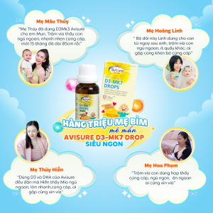 TPBVSK Avisure D3MK7 Từ EU Hỗ Trợ Chắc Xương Răng 15ml