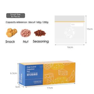 ABS 15/25/30 PCS Reusable Ziplock Plastic Bag 3 Sizes Double Sealed Food Storage Frozen Heating Keep Fresh Vege Meat Keep Fresh Beg Simpan Bahan Mentah Tahan Sejuk Panas