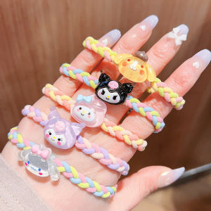 New Knitted Sanrio Headrope High Elastic Cute Kuromi Durable Childrens Headwear Cartoon Melody Headrope