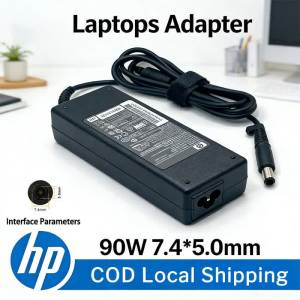 HP 90W Laptop Charger 19V 4.74A 7.4x5.0mm Big Pin AC Power Adapter for HP ProBook 4510s 4520s 4530s 4540s 6450b 6550b EliteBook 8440p 8460p 8470p 8540w 8560w Pavilion DV6 DV7 G4 G6 G7 High Quality Fast Charging Replacement Charger