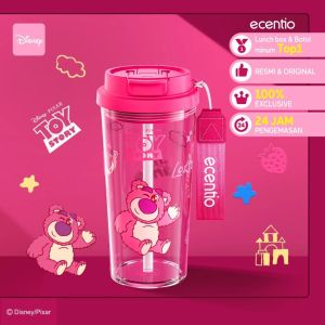 ECENTIO Botol Minum BPA Free Karakter Anti Bocor 500ml/1000ml Murah