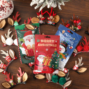 TUmama กิ๊บติดผมถุงปิดผนึกกิ๊บติดผมคริสต์มาสส่งของขวัญคริสต์มาสให้กับเด็กๆน่ารักและสวยงาม