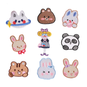 9 cái động vật may trên/Miếng dán ủi phim hoạt hình gấu trúc các mảng vá thêu may các bản vá lỗi miếng vá đính cho trang trí túi