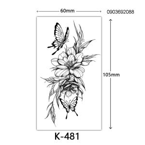 Sticker Tattoo Hoa Mini Hình Xăm Dán Hoa Bướm nhiều mẫu Hình Xăm nhỏ 10.5x6cm Tattoo Mini HCM