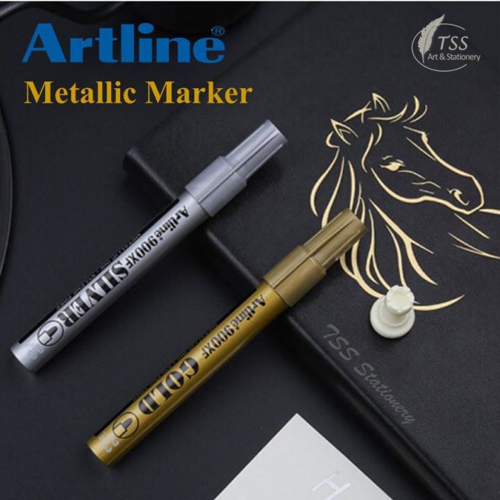 Metallic Gold Ink Gold Art Pen Gold Paint Pen For Signing Art 2pcs