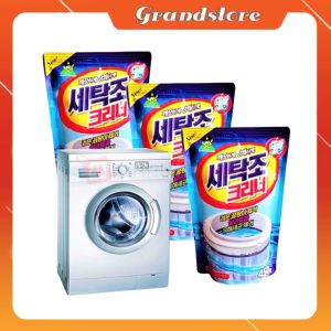 Bột tẩy rửa vệ sinh lồng máy giặt 450g khử mùi diệt khuẩn cặn canxi bột tẩy lòng máy giặc Hàn Quốc cửa ngang trên trước