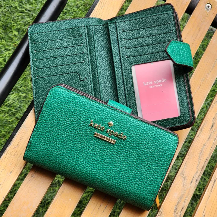 Green kate spade wallet sale