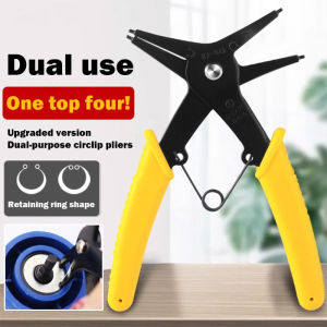 Portable Circlip Pliers Multifunction 2 in 1 DIY Snap Spring Ring Circlip Removal Install Plier Tool Install Combination Kit