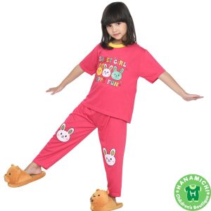 Kiminori HAPY.CP Setelan Baju Tidur Anak Perempuan Lengan Pendek