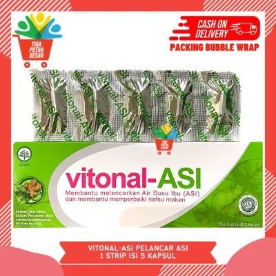 VITONAL ASI PELANCAR AIR SUSU IBU 1 STRIP ISI 5 KAPSUL / MEMPERBAIKI NAFSU MAKAN