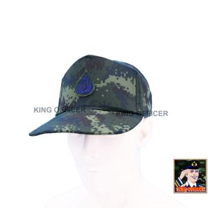 หมวกฝึกกองทัพบก ไม่มีจุดแดงหน้าหมวก ลายพราง เข้ม หมวกกองทัพบก ทบ แบบใหม่ หลังมีสายปรับขนาดได้