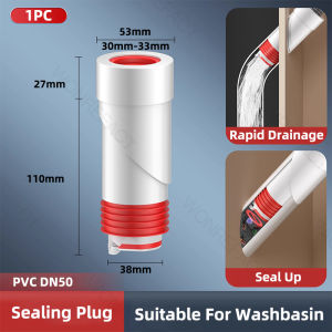 45 Degree Sealing Plug Ring Anti Odor Sewer Pipe For Kitchen Deodorant Drain Pipe Seal Plug for Sewer Pipes Block Odors Sink Stopper with Ergonomic Handle