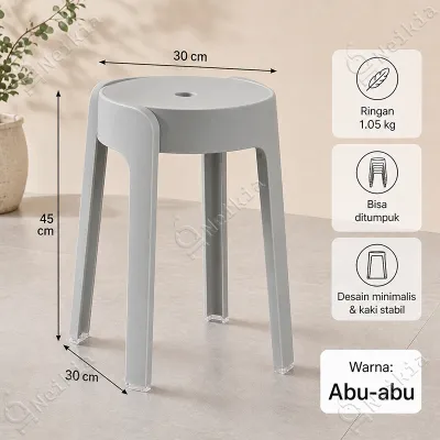 Kursi Plastik Minimalis Modern Kursi Makan Kursi Cafe Nyaman Kokoh Bisa Ditumpuk Hemat Tempat untuk Rumah dan Usaha