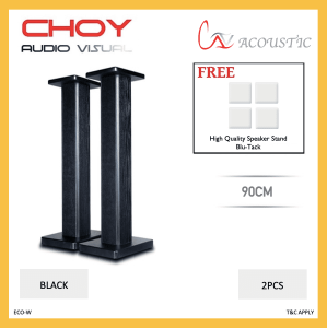 Cav Acoustic ECO-W 90CM Inch Bookshelf Wood Speaker Stand-1PAIR (Black)