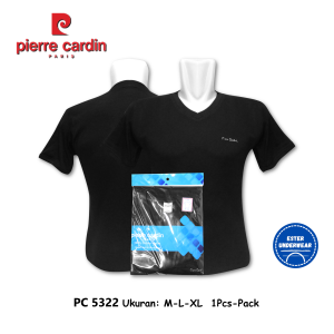 PIERRE CARDIN Kaos Oblong Pria V-Neck PC 5322 Isi 1Pcs Hitam