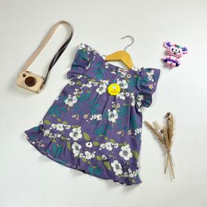 Dress Saiba Lengan Pendek Bahan Cringkle Usia 1- 4 Tahun