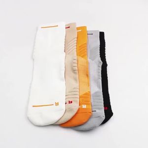 2 Pairs - Athletic Running Socks for Men Mid Cushion Thick Terry Sole Marathon Basketball Badminton Sports Workout Socks2026
