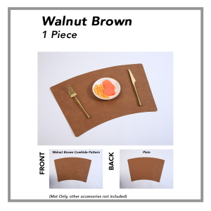 ACEVE DREAM READY STOCK Fan Shape PU Leather Placemat Hot Coaster Cloth Round Table Mat Alas Pelapik Makan Meja Bulat