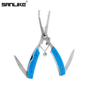 SANLIKE Multifunctional Portable Folding Fishing Plier Stainles Steel Carp Fishing Tackle Cut Line Cutter Fishing Tools