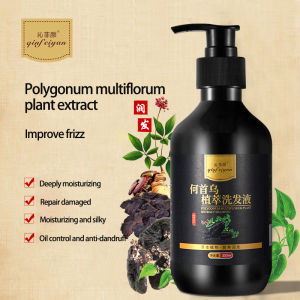 Polygonum multiflorum shampoo herbal extract dandruff shampoo Black Hair Growth 300ml Effective White Hair Turns To Black Nourishing/Hair Care/Anti-dandruff