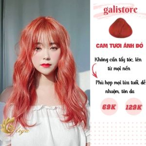 Thuốc nhuộm tóc cam tươi ánh đỏ + tặng oxy trợ dưỡng Galistore