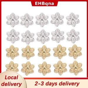 [COD]  HOT SALE Ship within 24 hours 50Pcs Set Filigree Flower Crafts Charms Connectors DIY Pendant Jewelry Findings