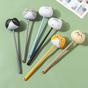 FIRST SONG Cute Doll Knock Massage Tool Elastic Cartoon Cat Percussion Massager Hammer Health Round massage head Muscle Massage Stick
