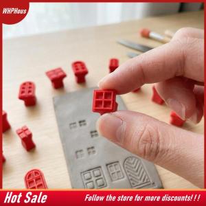 【COD】🔥🔥🔥 DIY Pottery Stamp Kit 25pcs Plastic Clay Mold Window Pattern Stamps Creative Art Tool Set for Kids Artists