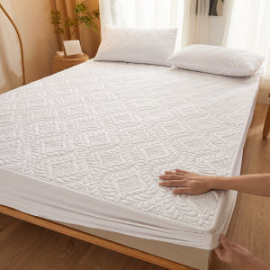 【Super low price】1pc Waterproof Mattress Protector | Soft and Comfortable Solid Color Bedding Fitted Sheet for Bedroom Guest Room