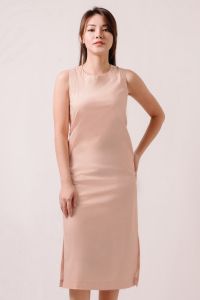 RIMINI - Dress Wanita Polos Dress Casual Kekinian Size Xs - XL - Zevanya Midaxi 186096