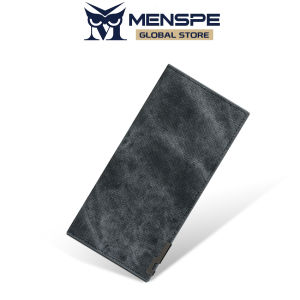 MENSPE Mens Long Wallet PU Wallet Retro Multi-Functional Wallet Button Fixed Design Large Capacity Purse Multi-Card Position ID Credit Cards Holders Coin Pouch PU Leather Coin Bag Business Wallets